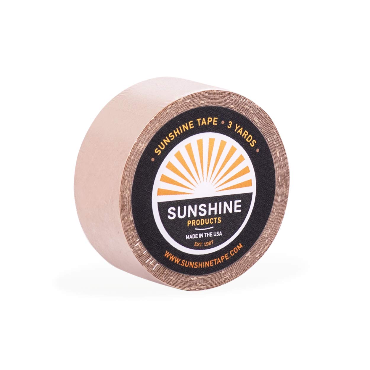 Sunshine Extended Wear Hair System Tape Roll - Brown Wig Adhesive for 1-2 Week Hold (3/4