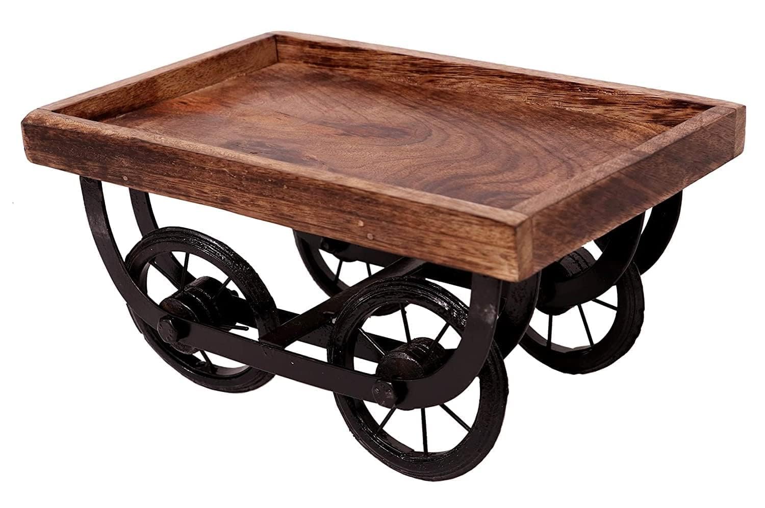 Handmade Wooden Serving Tray - Natural Wood Tea Coffee Food Serving Platter for Kitchen, Dining & Home Decor | Perfect for Breakfast in Bed, Afternoon Tea, and Entertaining Guests