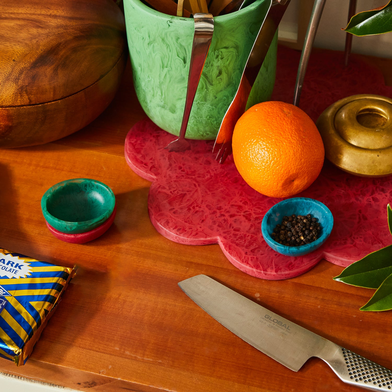 Astrid Tiny Bowl - Mini Ceramic Bowl for Snacks, Desserts, and Condiments | Perfect for Home, Office, or Picnic Use | Forest Green Design