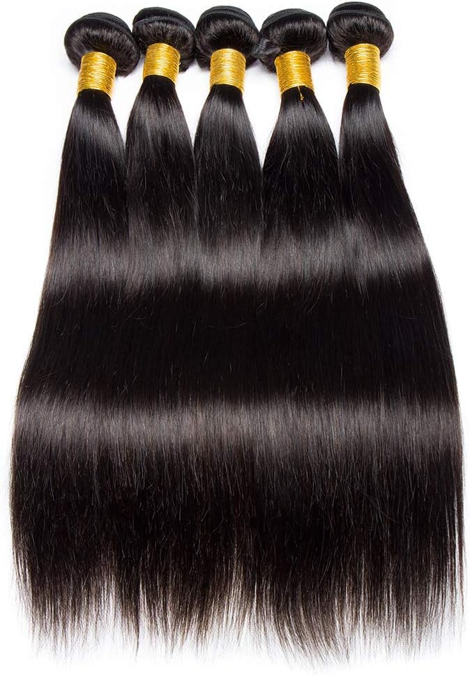 VIPbeauty 20 22 24 Inch Straight Human Hair Extensions - 3 Bundles Unprocessed Virgin Brazilian Hair, 100g/Bundle, Tangle-Free for Natural Look | Perfect for Daily Styling, Special Occasions & Salon Use