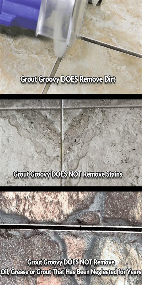 Grout Groovy! Electric Stand-up Lightweight Grout Cleaning Machine | Powerful & Easy-to-Use Deep Cleaner for Tile Floors | Versatile Grout Scrubber for Bathroom, Kitchen & Shower | Perfect for Home Renovation & Deep Cleaning Projects