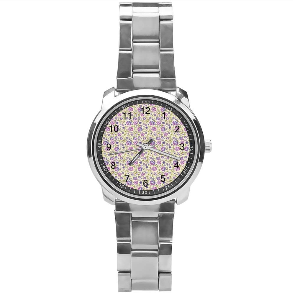 Yolocal Garden Art Analog Wrist Watch for Boys - Stainless Steel Strap, Water Resistant, Fashionable Timepiece - Perfect for School, Outdoor Activities & Daily Wear