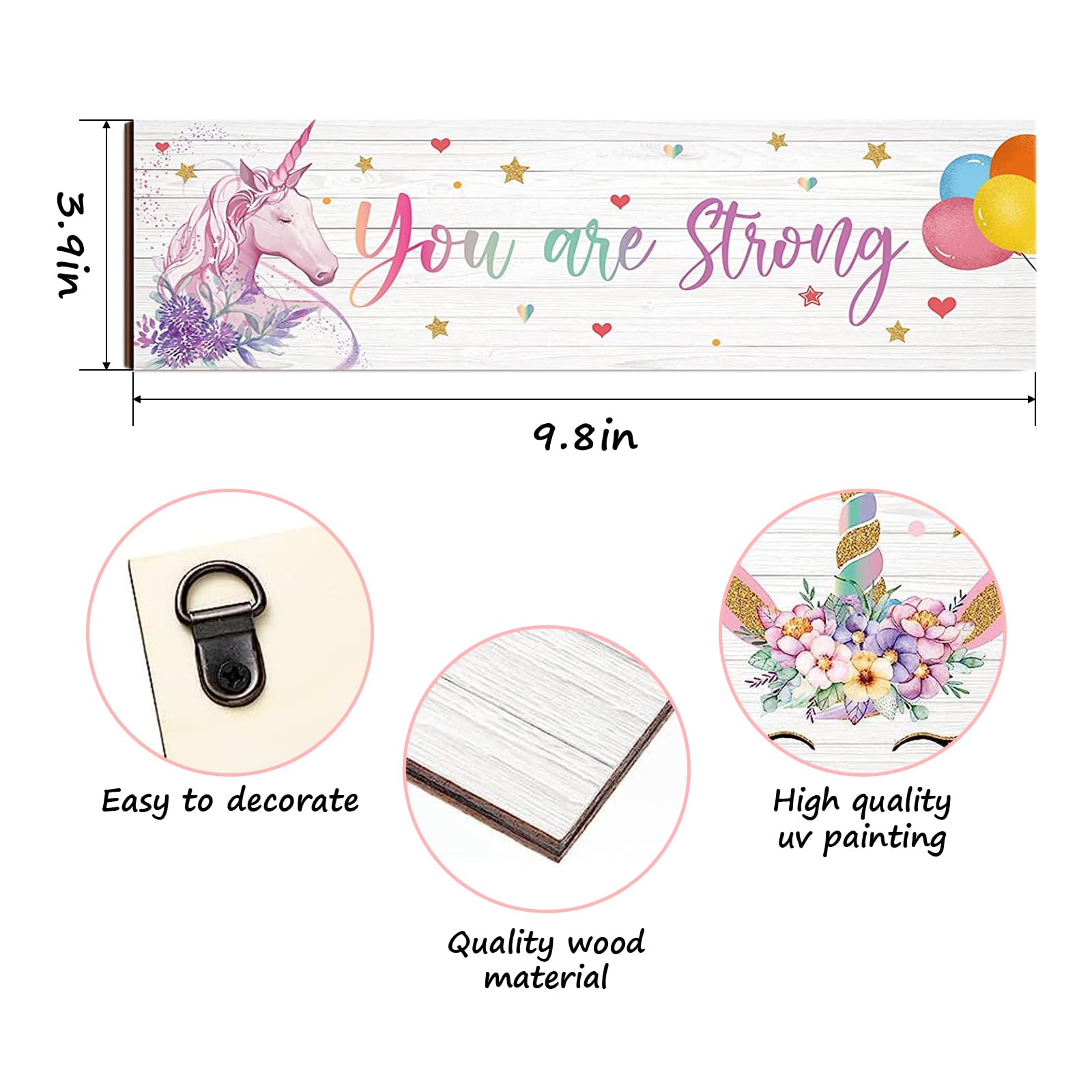 Cute Pink Unicorn Wall Decor for Teen Girls - TheirNear Room Decor for Bedroom, Nursery & Girls Room | Perfect for Birthday Gifts, Sleepover Parties & Kids Room Makeover