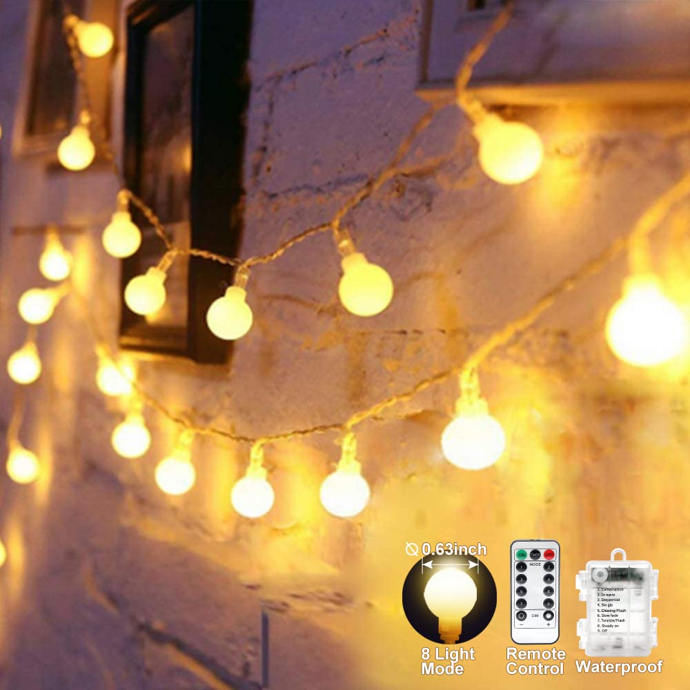 Battery Operated LED Star String Lights - 40Ft Warm White Twinkle Fairy Lights for Indoor & Outdoor Decor - Perfect for Bedroom, Garden, Party, and Wedding Decorations