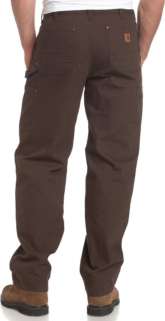 B136 Washed Duck Double Front Dungaree Overalls - Dark Brown Workwear for Men & Women | Durable Denim Bib Overalls for Farming, Construction & Outdoor Activities