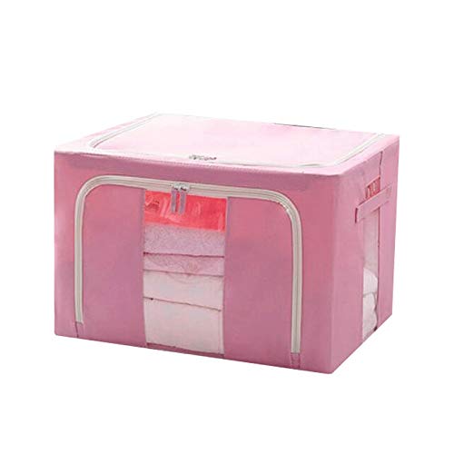 WOCOYO Foldable Storage Bins with Lids & Handles - 1 Pack Linen Fabric Storage Boxes for Home Organization | Perfect for Toys, Clothes, Books & Office Supplies | Space-Saving Solution for Closet, Nursery & Office