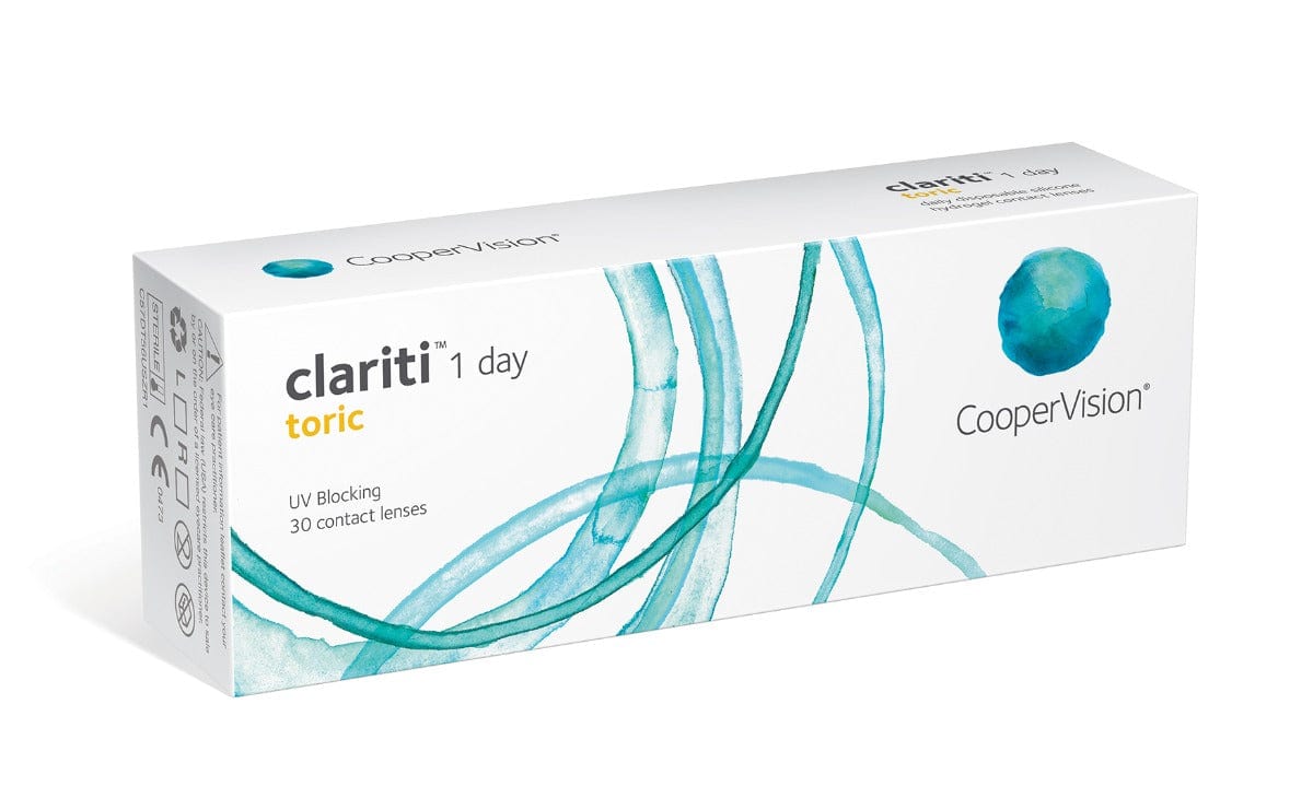CLARITI 1 Day Toric Contact Lenses (30 Lenses) - Daily Disposable for Astigmatism | Perfect for Active Lifestyles & All-Day Comfort