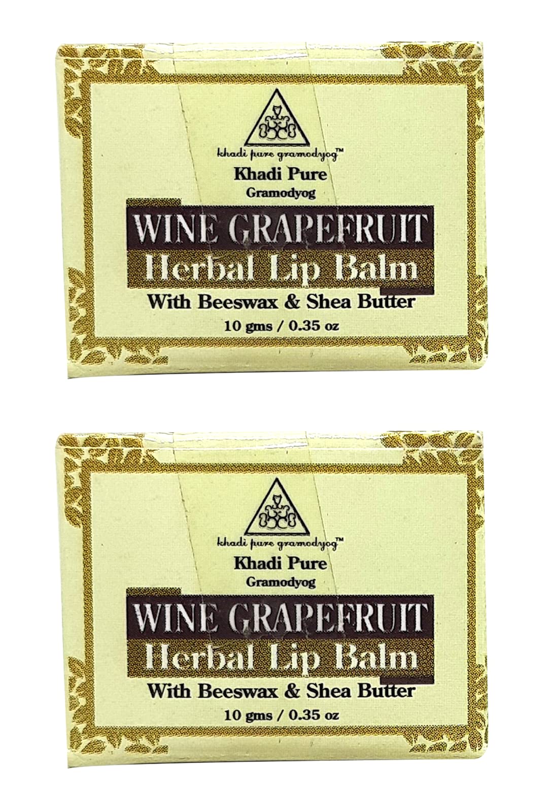 Khadi Pure Herbal Wine Grape Fruit Lip Balm - 10g (Pack of 2) | Natural Moisturizing Lip Care for Dry & Chapped Lips | Perfect for Winter, Travel & Daily Use