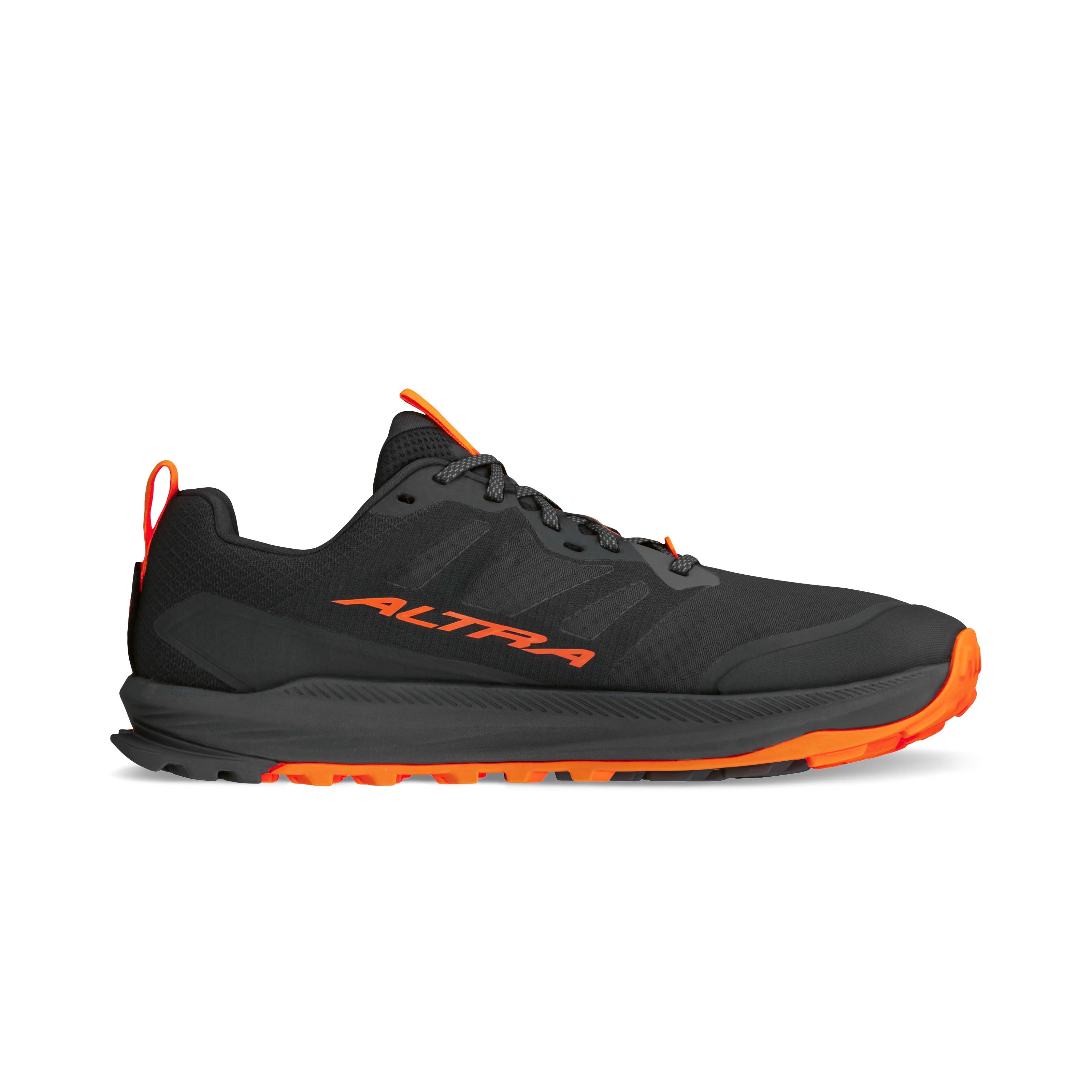 Altra Lone Peak 9+ Trail Running Shoes for Men - Black/Orange - Lightweight Hiking & Outdoor Adventure Footwear
