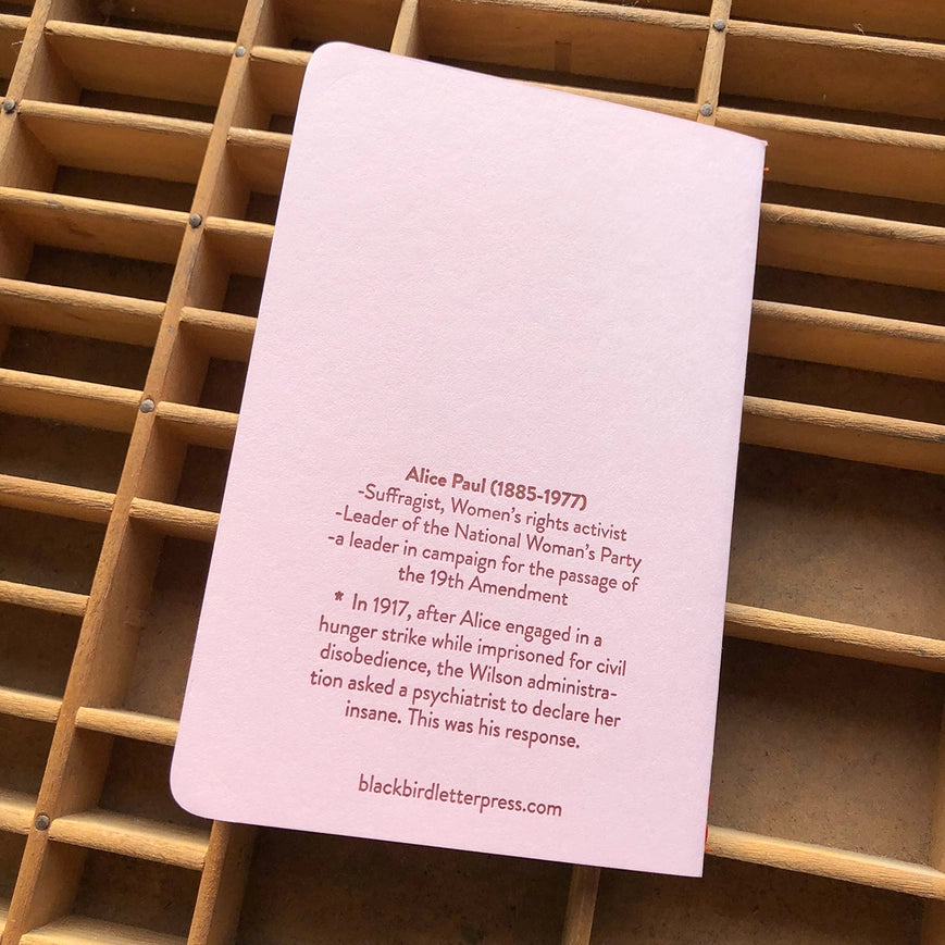 Alice Paul Women's Rights Activist Notebook - Inspirational Journal for Feminists, Students & Activists - Perfect for Note Taking, Journaling & Gift Giving