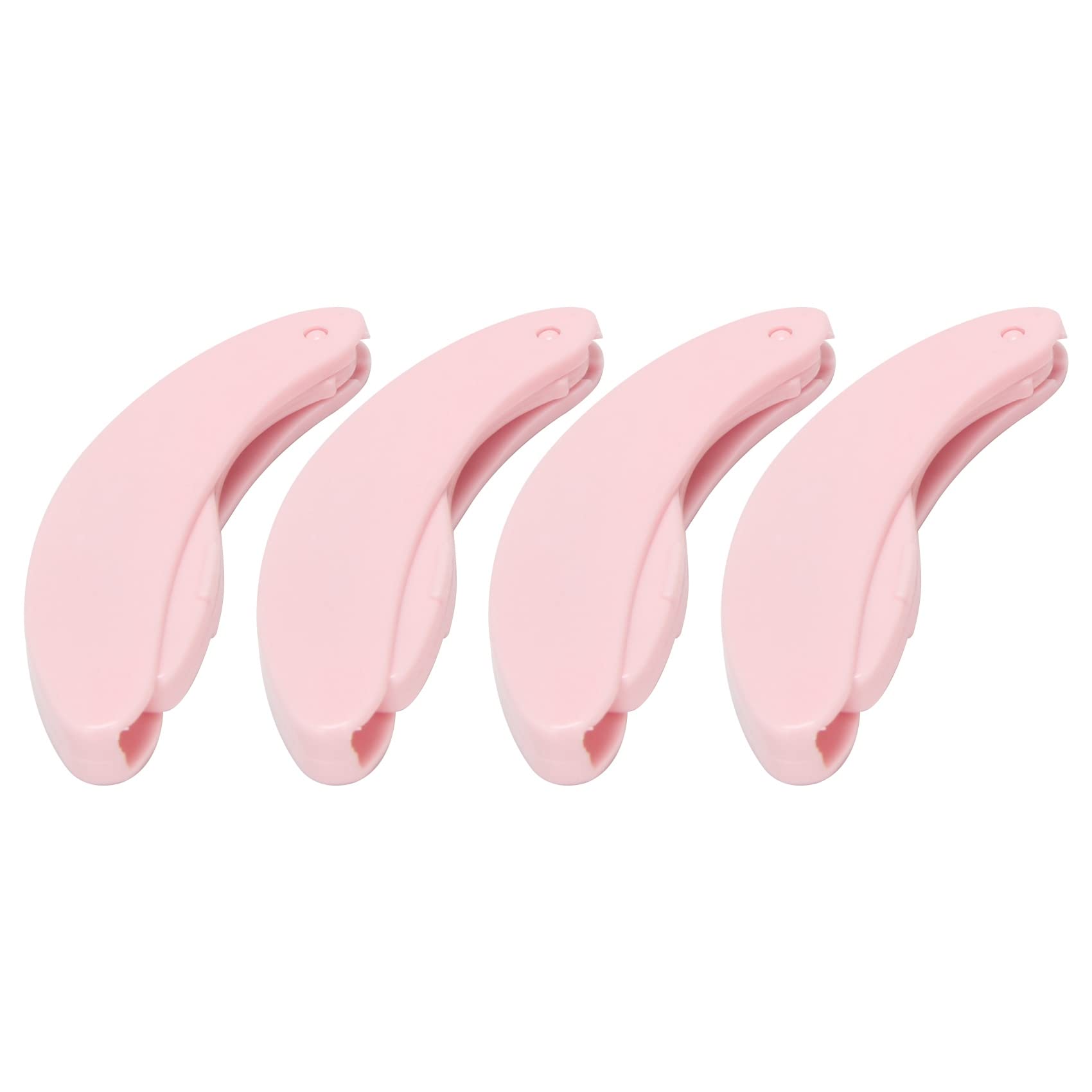 Lodokdre 4 Pack Stainless Steel Eyelash & Eyebrow Comb - Foldable Lash Brush for Perfect Makeup Application (Pink) | Ideal for Professional Salon Use, Home Makeup Kits & Travel Beauty Essentials