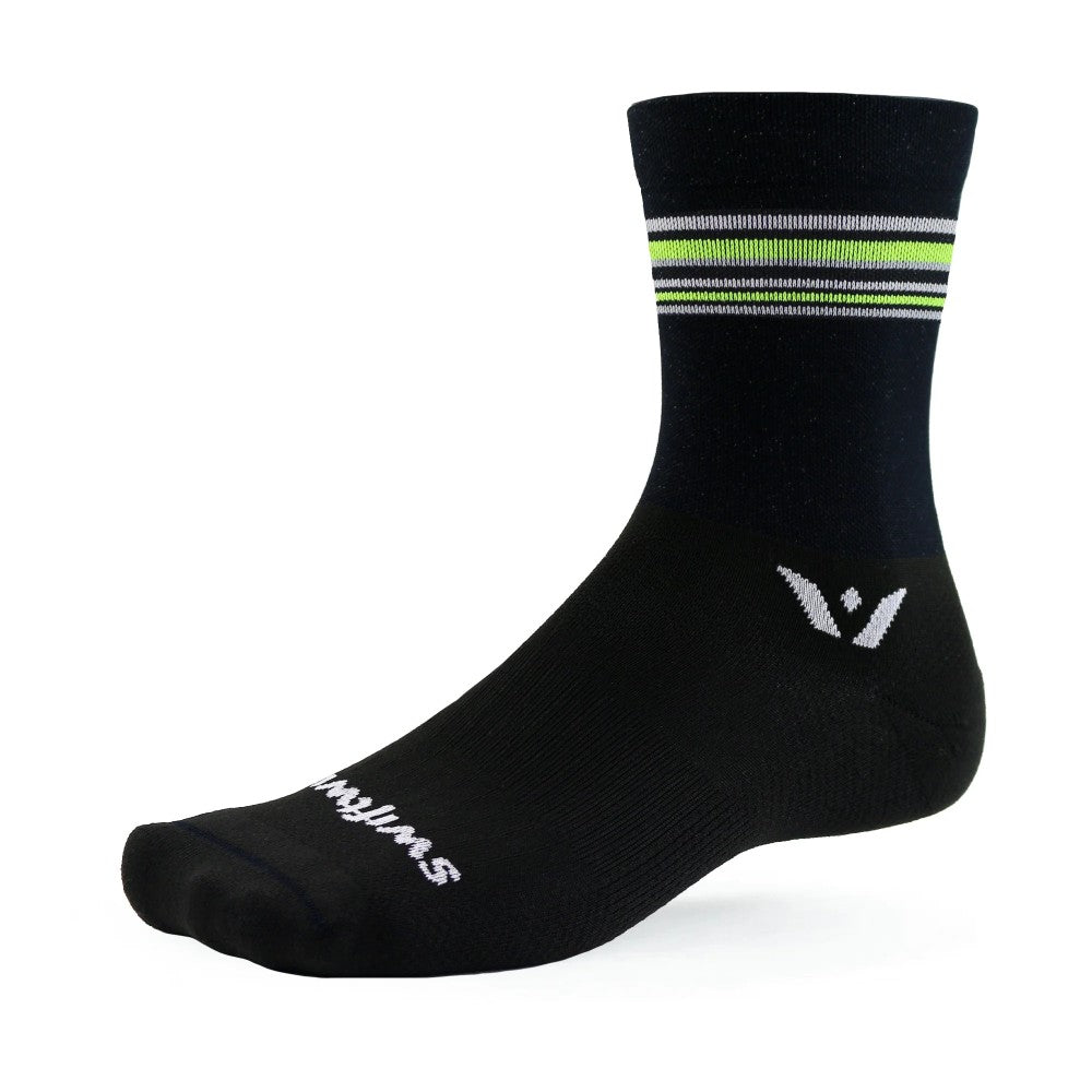 Swiftwick Aspire Mid Crew Socks - Performance Running & Hiking Socks for Men & Women - Moisture-Wicking, Cushioned, Arch Support - Ideal for Trail Running, Gym Workouts & Outdoor Adventures