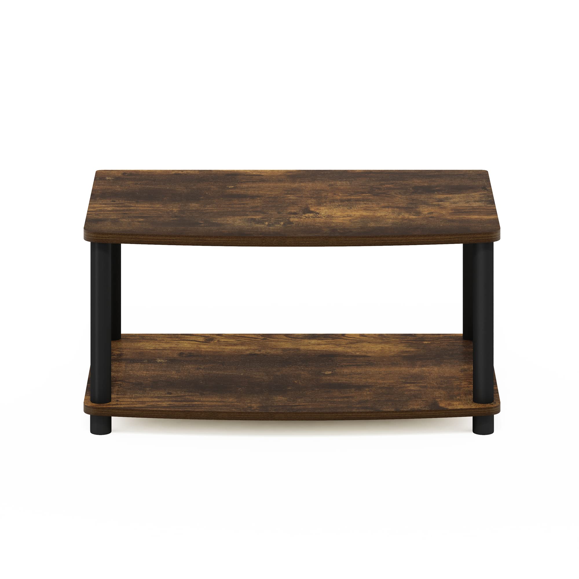 Furinno Turn-N-Tube 2-Tier Multipurpose Stand for Printer, TV, or Bookshelf - Space Saving Home Office Furniture (Amber Pine/Black) | Perfect for Small Spaces, Dorm Rooms & Workstations