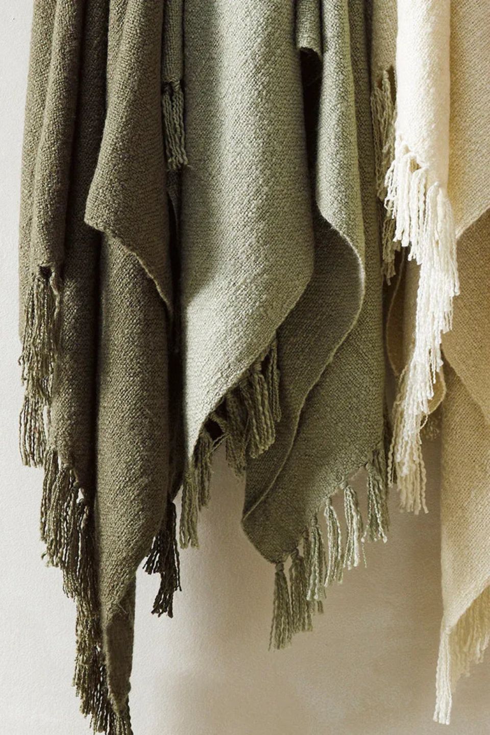 Serenade Olive Acrylic Throw Blanket 49x59 Inches - Soft Cozy Lightweight Blanket for Sofa, Bed, Couch & Outdoor Use