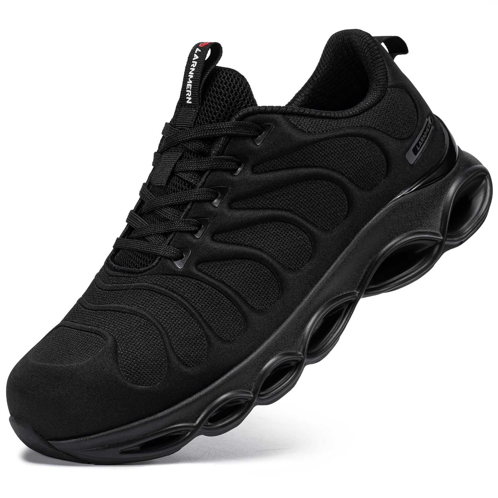 **LARNMERN Steel Toe Shoes for Men & Women - Lightweight Safety Sneakers with Wide Toe Box, Comfortable Work Shoes for Construction, Warehouse & Outdoor Activities**