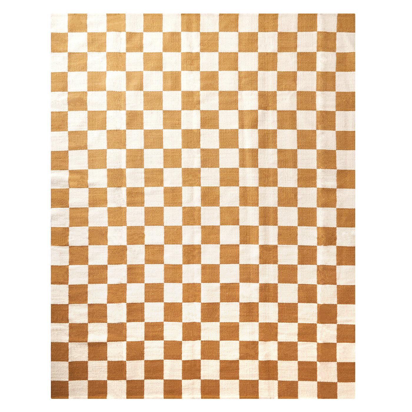 Checkerboard Medium Scale Flatweave Rug - Non-Slip Geometric Pattern Area Rug for Living Room, Bedroom & Office - Perfect for Home Decor and High Traffic Areas