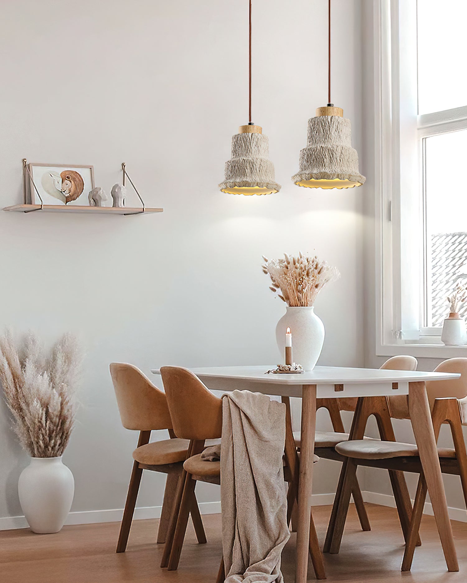 Modern Boulder Pendant Light - Industrial Style Hanging Ceiling Lamp for Kitchen Island, Dining Room & Living Room Decor - Adjustable Height LED Lighting Fixture