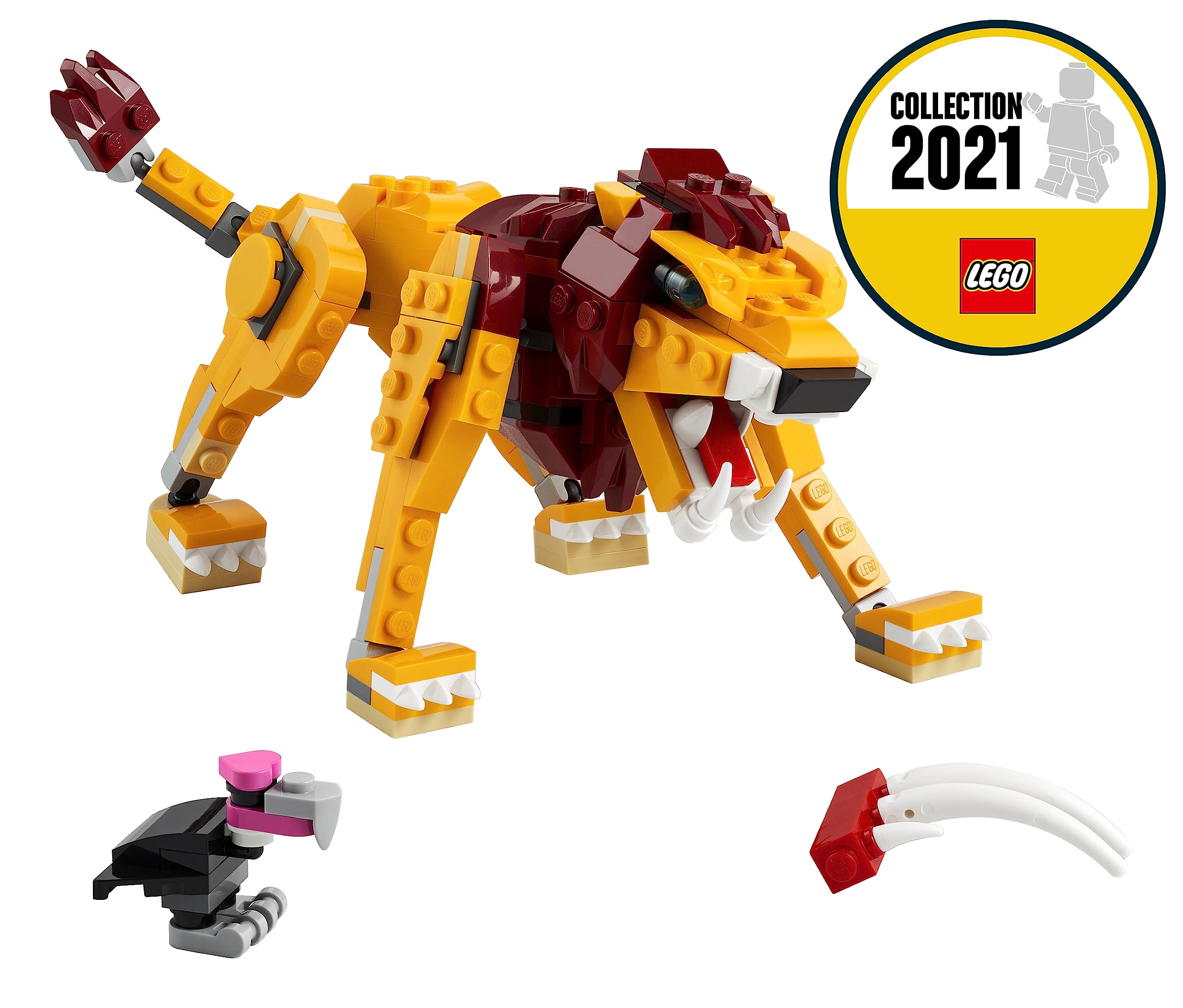 LEGO Creator 3-in-1 Wild Lion Building Set 31112 - Creative Toy for Kids & Adults - Perfect for Birthday Gifts & Home Decor