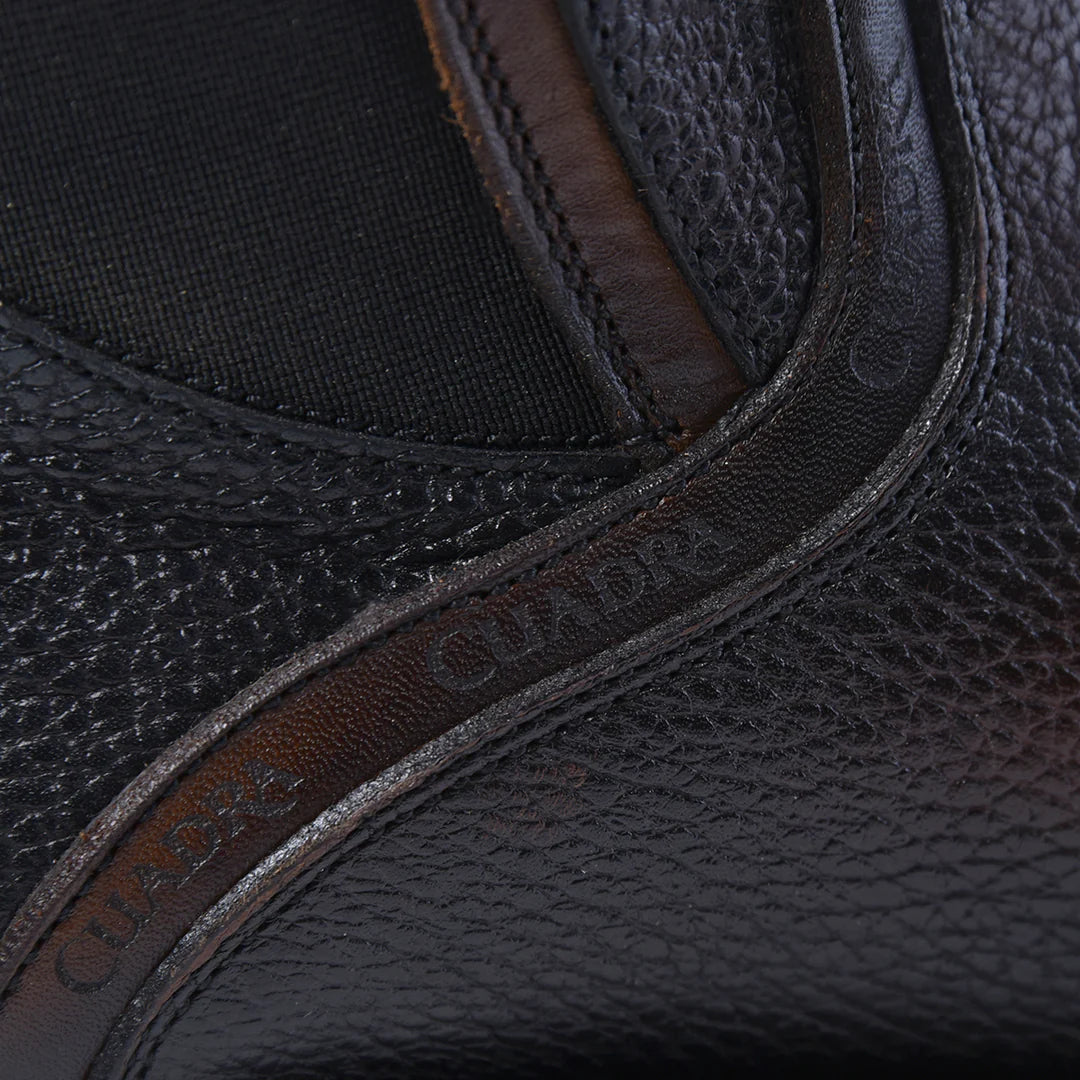4D22RS Men's Black Leather Casual Ankle Boots with Zipper - Stylish & Comfortable for Everyday Wear, Outdoor Walking & Date Nights