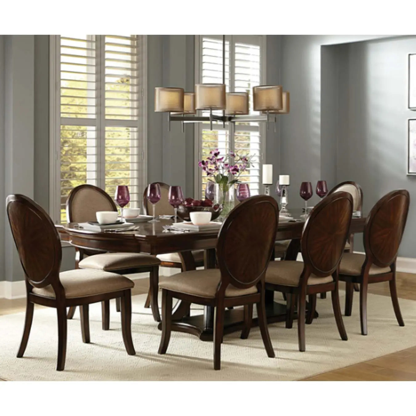 Delavan 5-Piece Dining Set 5251 - Modern Wood Table & 4 Chairs for Kitchen, Dining Room, or Small Space