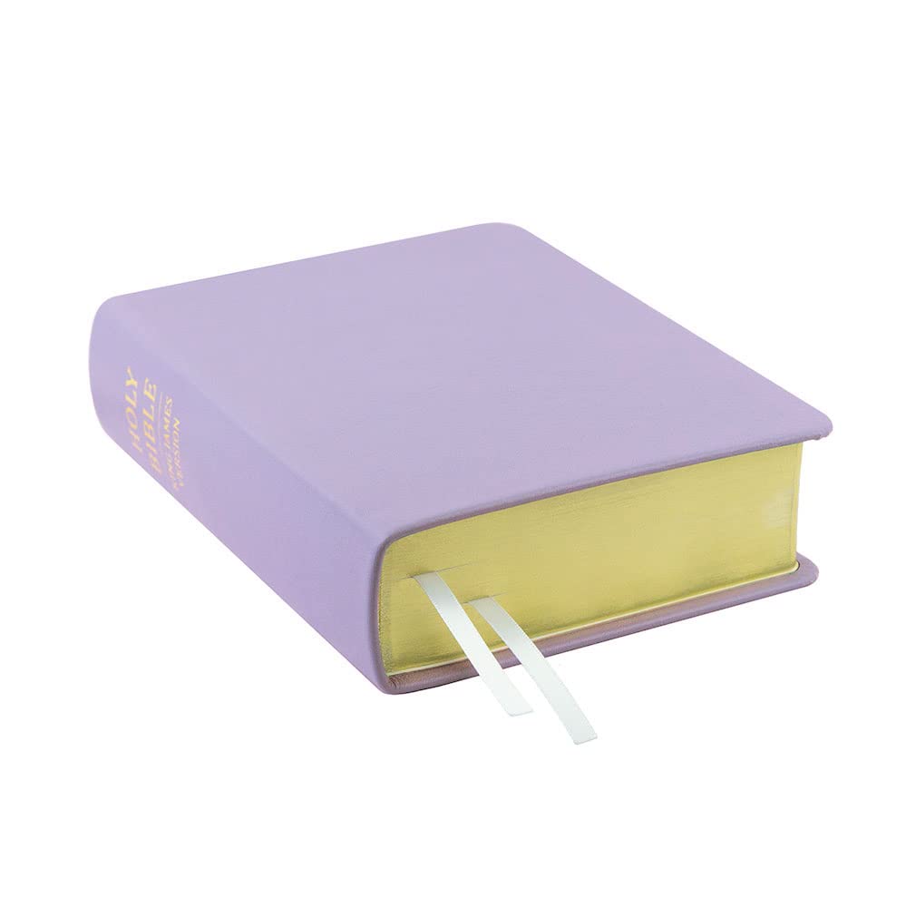 Hand-Bound Lavender Purple Genuine Leather Holy Bible KJV - Fully Customizable LDS Scriptures with Footnotes, Bible Dictionary & Topical Guide | Perfect for Latter-Day Saints Study, Worship & Gift Giving
