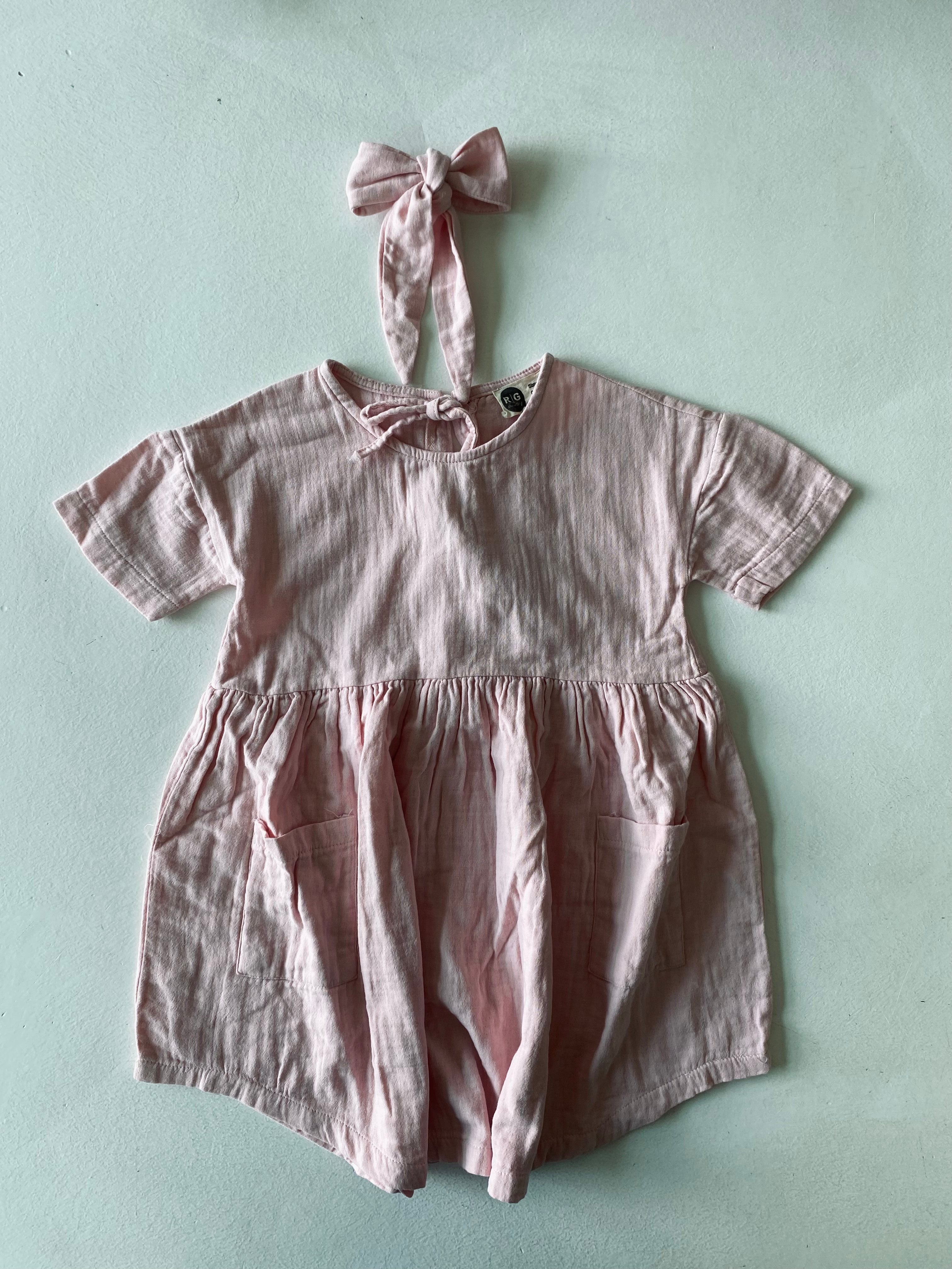 Organic Cotton Muslin Pocket Dress for Baby Girls & Boys - Soft & Breathable for Playtime, Outings & Special Occasions