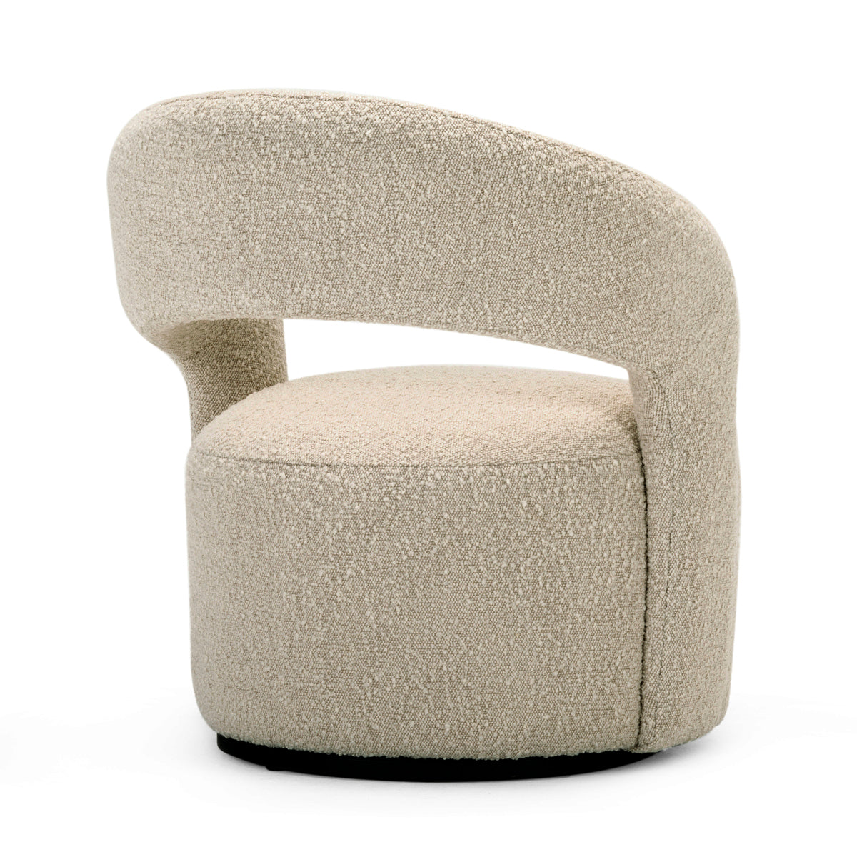 Modern Boucle Swivel Armchair - 360° Rotating Accent Chair with Soft Velvet Fabric, Mid-Century Style Living Room Furniture for Home Office, Lounge, Bedroom & Reading Nook