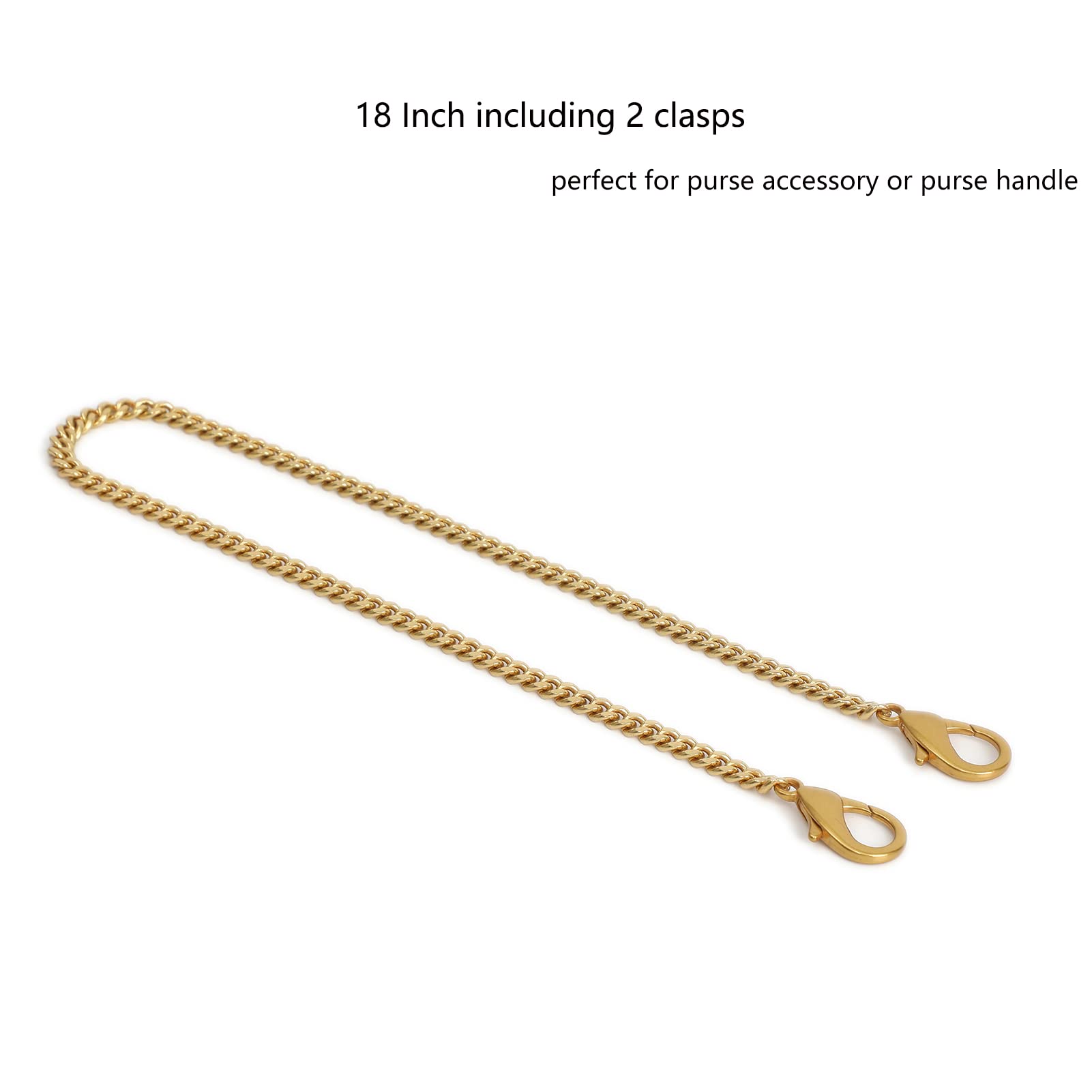 Mini Crossbody Purse Strap Replacement - 18 Inch Antique Gold Handbag Chain Strap with Charms | Adjustable Shoulder Bag Accessory for Women, Fashionable & Durable | Perfect for Daily Use, Travel, Shopping & Parties