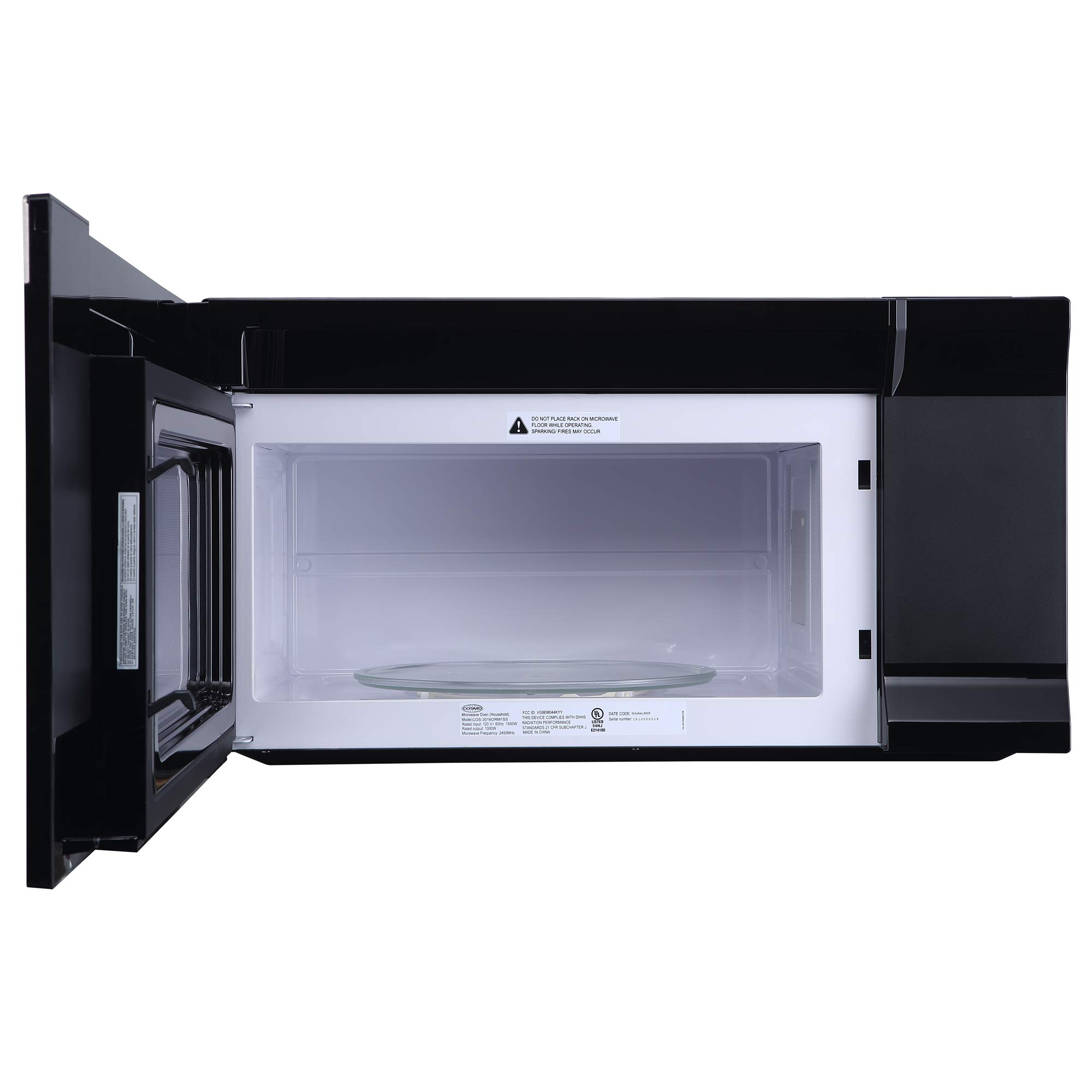 COSMO COS-3016ORM1SS 30 Inch Over the Range Microwave Oven - 1.6 cu. ft. Capacity, Stainless Steel, Sensor Cooking - Perfect for Kitchen Remodeling & Small Space Cooking