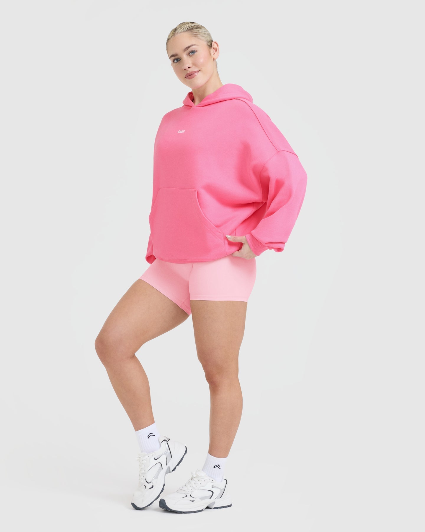 Unisex Oversized Graphic Hoodie - Peony Pink | Soft & Comfortable Pullover for Men & Women | Perfect for Casual Wear, Street Style & Loungewear