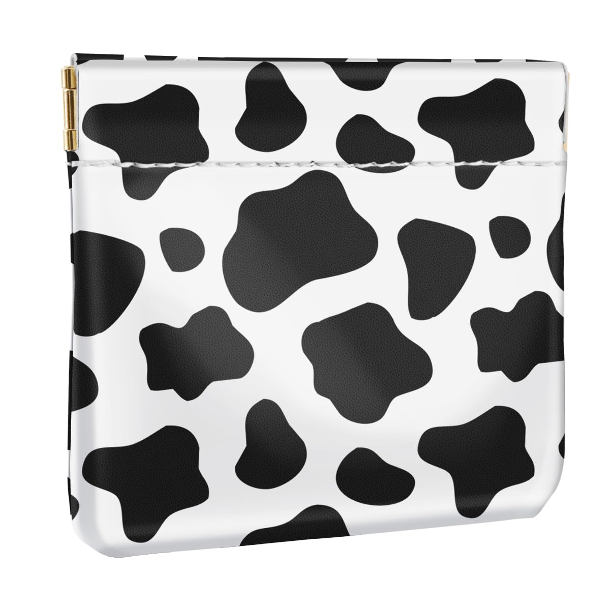 Multi-Function Small Coin Purse & Makeup Organizer - Slim Card Holder for Wallet, Lipstick, Change & Essentials (Cow Print) | Perfect for Travel, Daily Use & Gift Giving