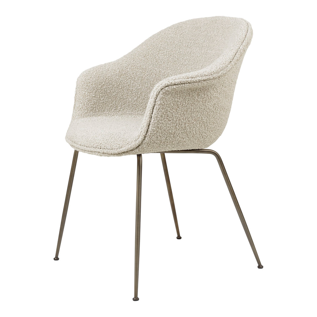 Bat Dining Chair with Conic Base - Fully Upholstered Modern Kitchen Chair for Dining Room, Restaurant & Cafe