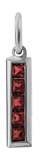 Elegant Slim Totem 5 Stone Pendant with Genuine Red Garnet in Sterling Silver - Perfect for Gifts, Weddings & Spiritual Jewelry Collections