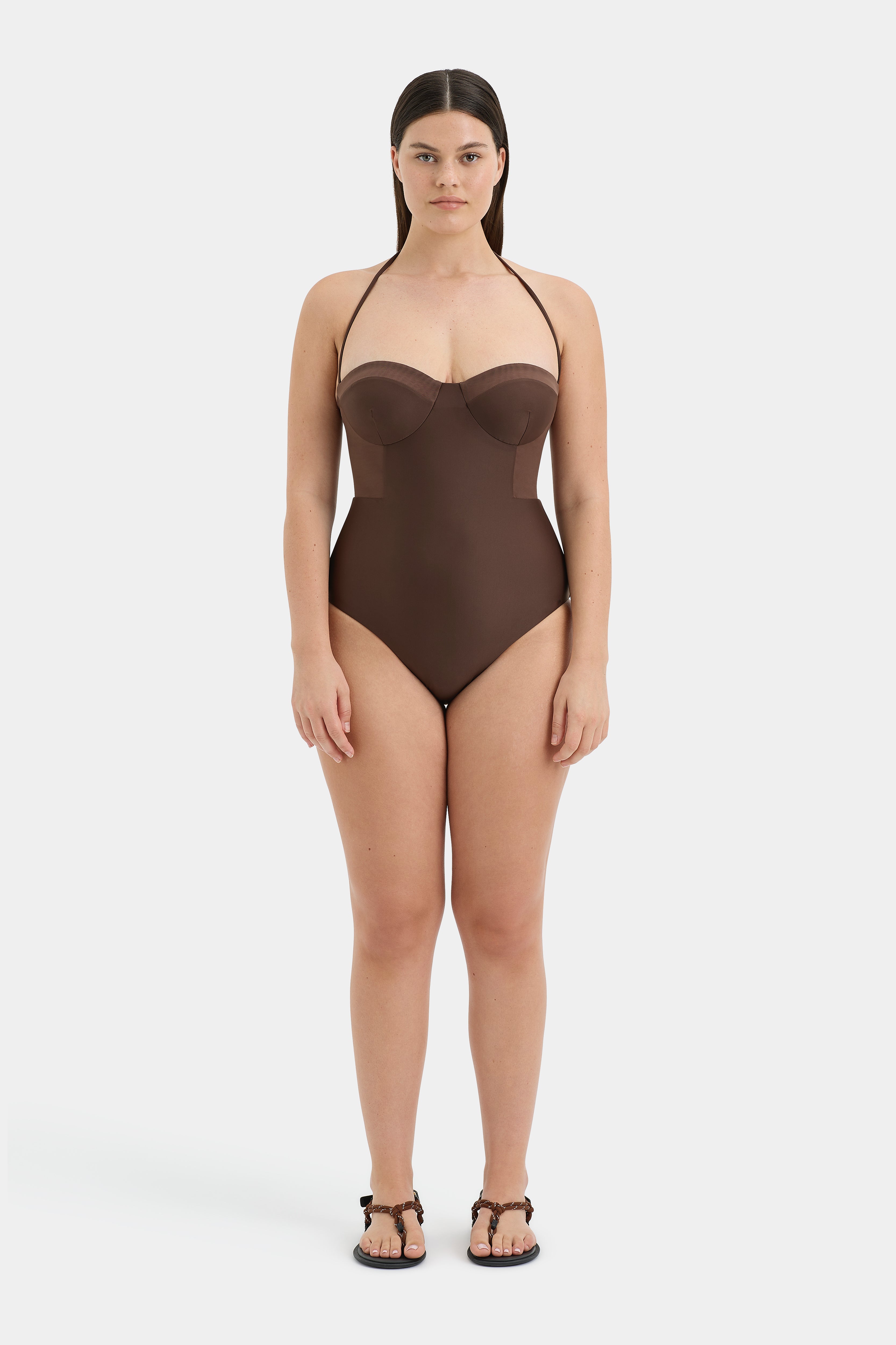 Dunes Splice One Piece Swimsuit - Sexy High Waisted Bathing Suit for Women, Beachwear & Pool Party - Perfect for Summer Vacations & Tropical Getaways