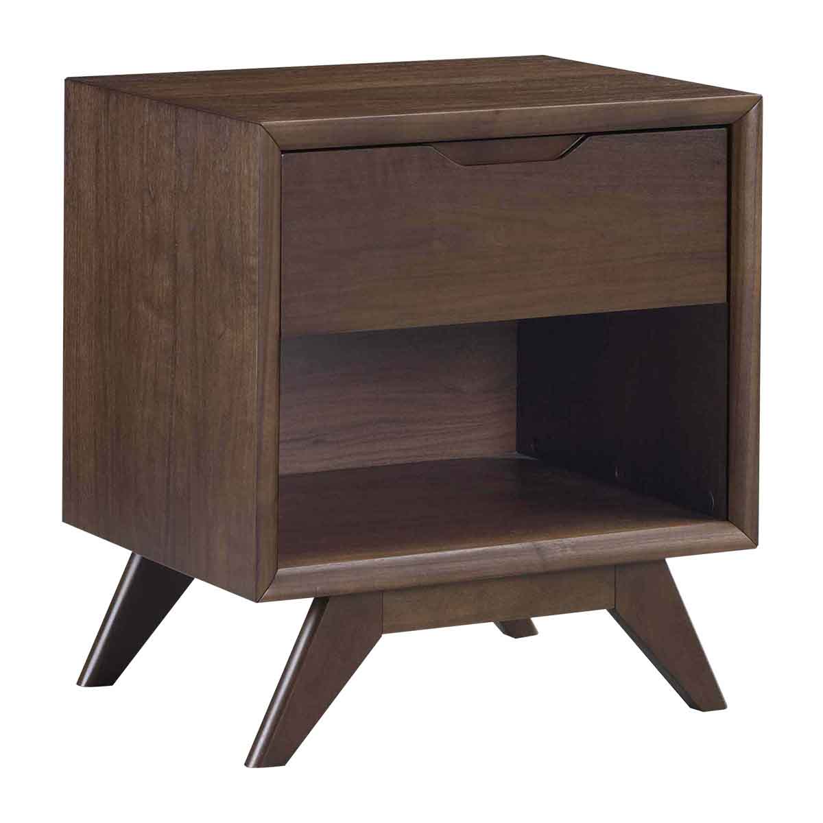 Modern Jude 1-Drawer Nightstand - Compact Bedside Table with Storage for Bedroom, Living Room, or Dorm | Stylish & Functional Nightstand for Small Spaces