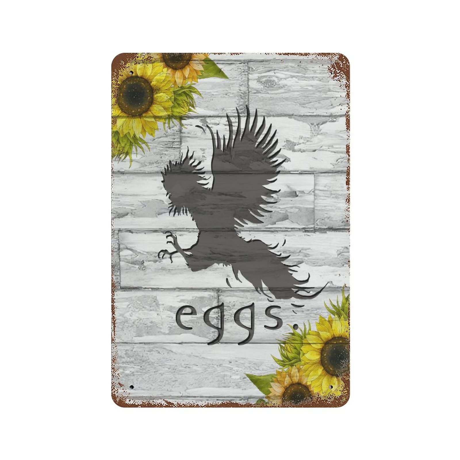 Rustic Vintage Metal Sign - Personalized 8x12 Inch Aluminum Farmhouse Decor for Chicken Coop, Garden & Outdoor Spaces | Country Primitive Wall Art, Bar Sign & Yard Decoration