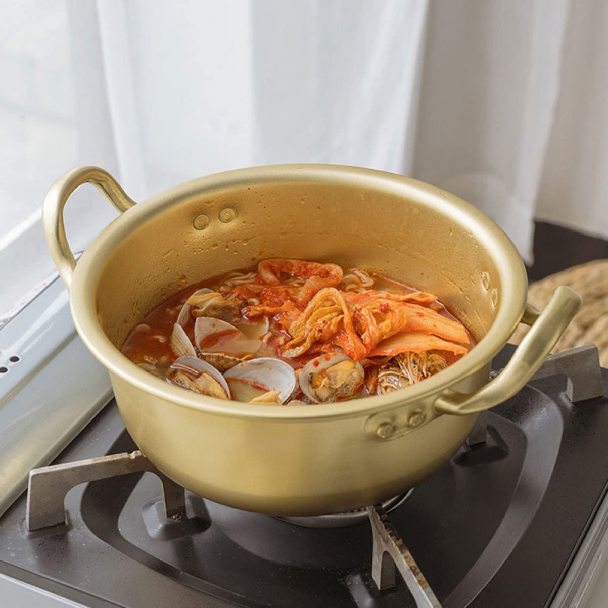 Nonstick Instant Noodle Pot Set with Spoon & Fork - Induction Compatible Ramen Cooker, Milk Boiler & Frying Pan for Home Kitchen | Perfect for Dorm Cooking, Camping Meals & Quick Snacks