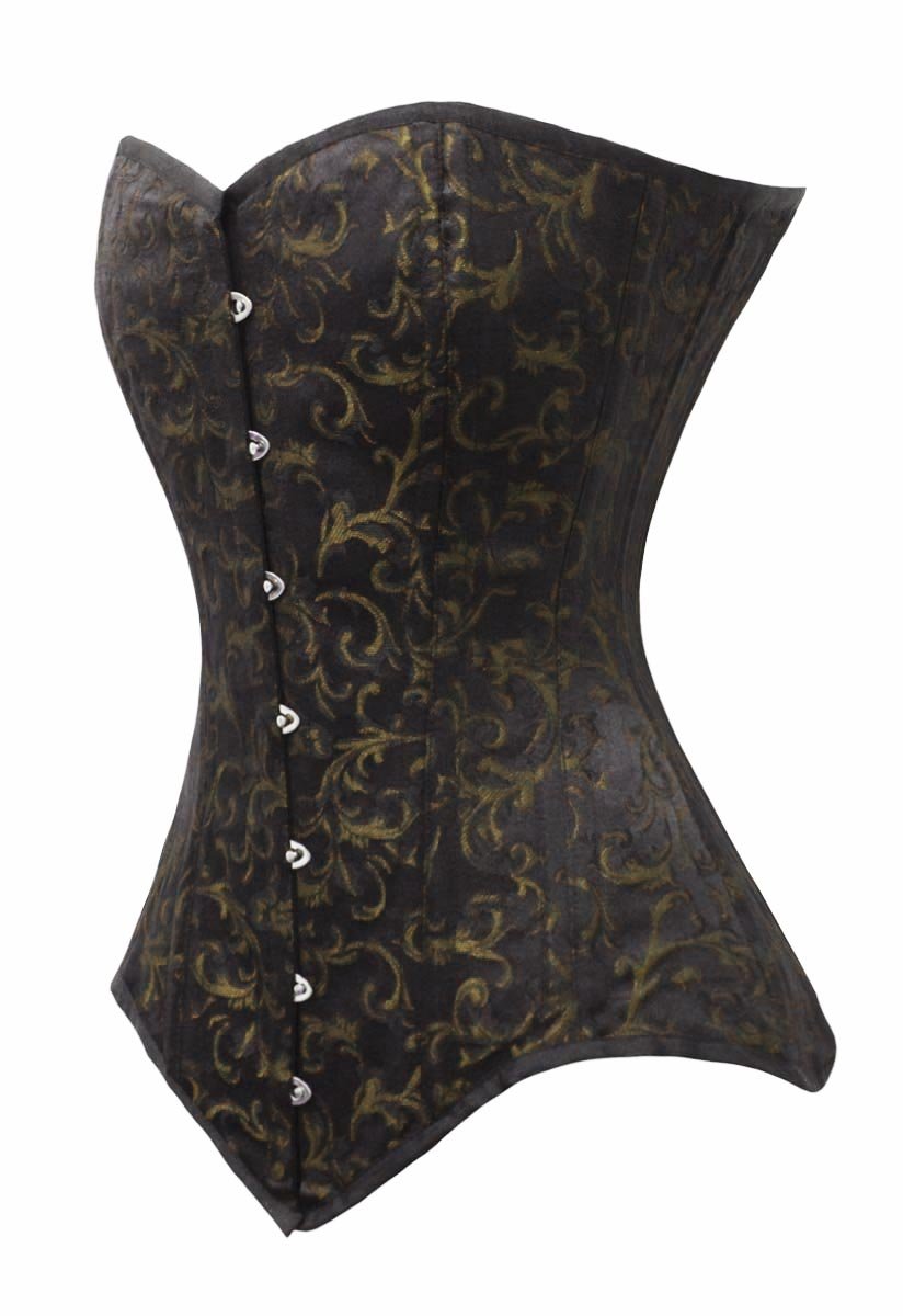 Luvsecretlingerie Heavy Duty 26 Double Steel Boned Waist Trainer Corset - Brocade Long Torso Overbust Shaper #8151 for Women's Shapewear & Waist Training | Perfect for Bridal, Cosplay, and Evening Wear
