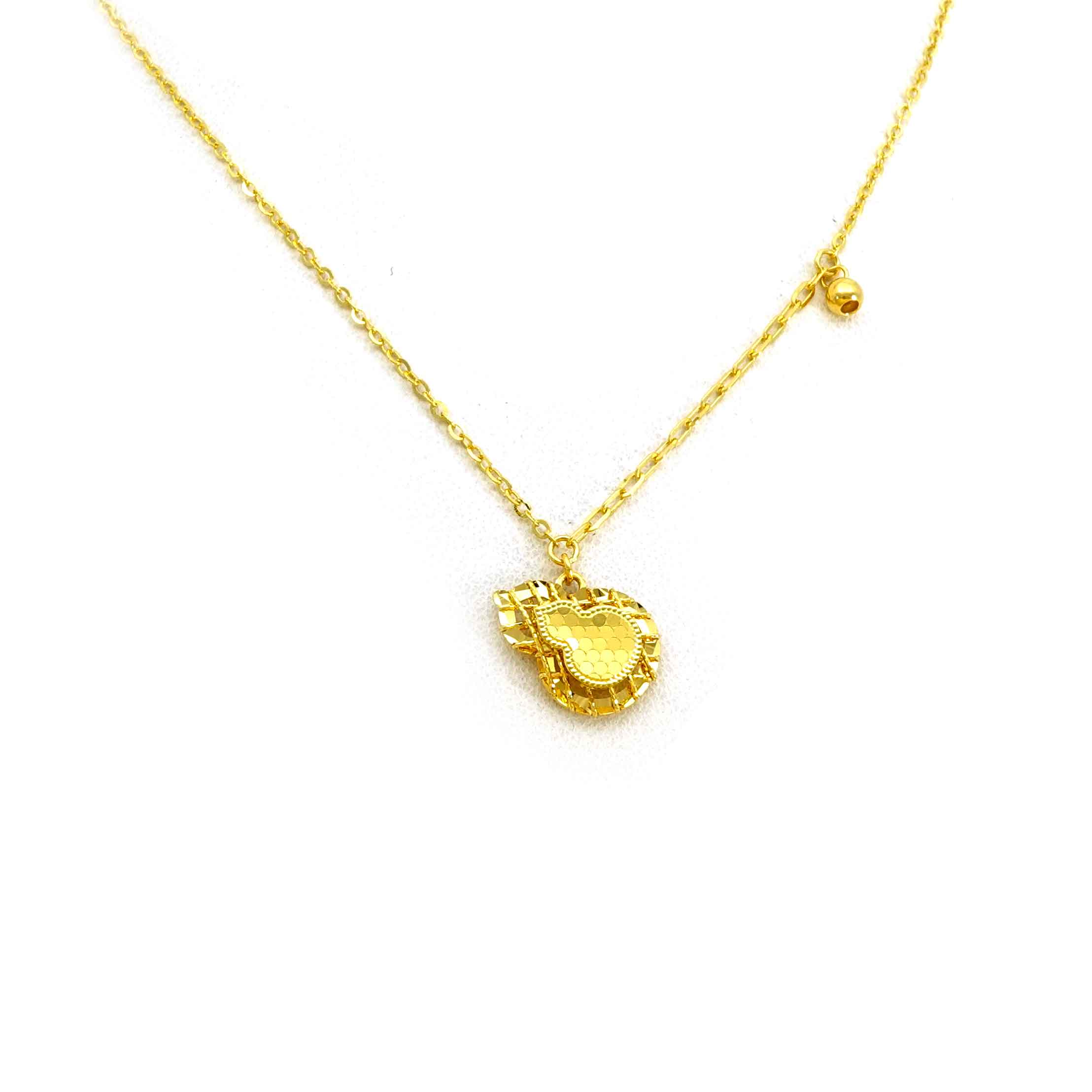 24K Gold Hulu Necklace for Women - Elegant Hawaiian Style Pendant Jewelry Gift for Birthday, Anniversary & Special Occasions