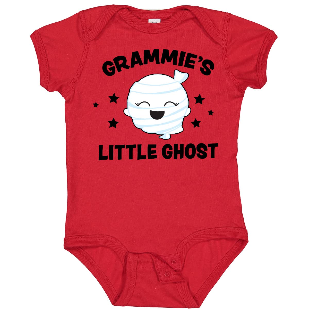Inktastic Cute Grammie's Little Ghost with Stars Baby Bodysuit - Soft Cotton Onesie for Newborns & Infants - Perfect for Halloween, Family Photos & Casual Outfits