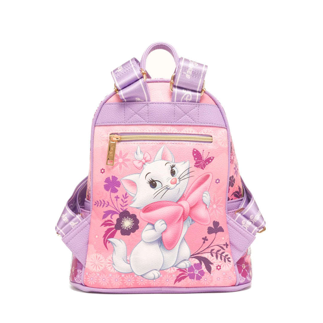 Disney Aristocats Marie Floral Vegan Leather Handbag - Stylish Crossbody Purse for Women, Perfect for Parties, Travel & Everyday Use