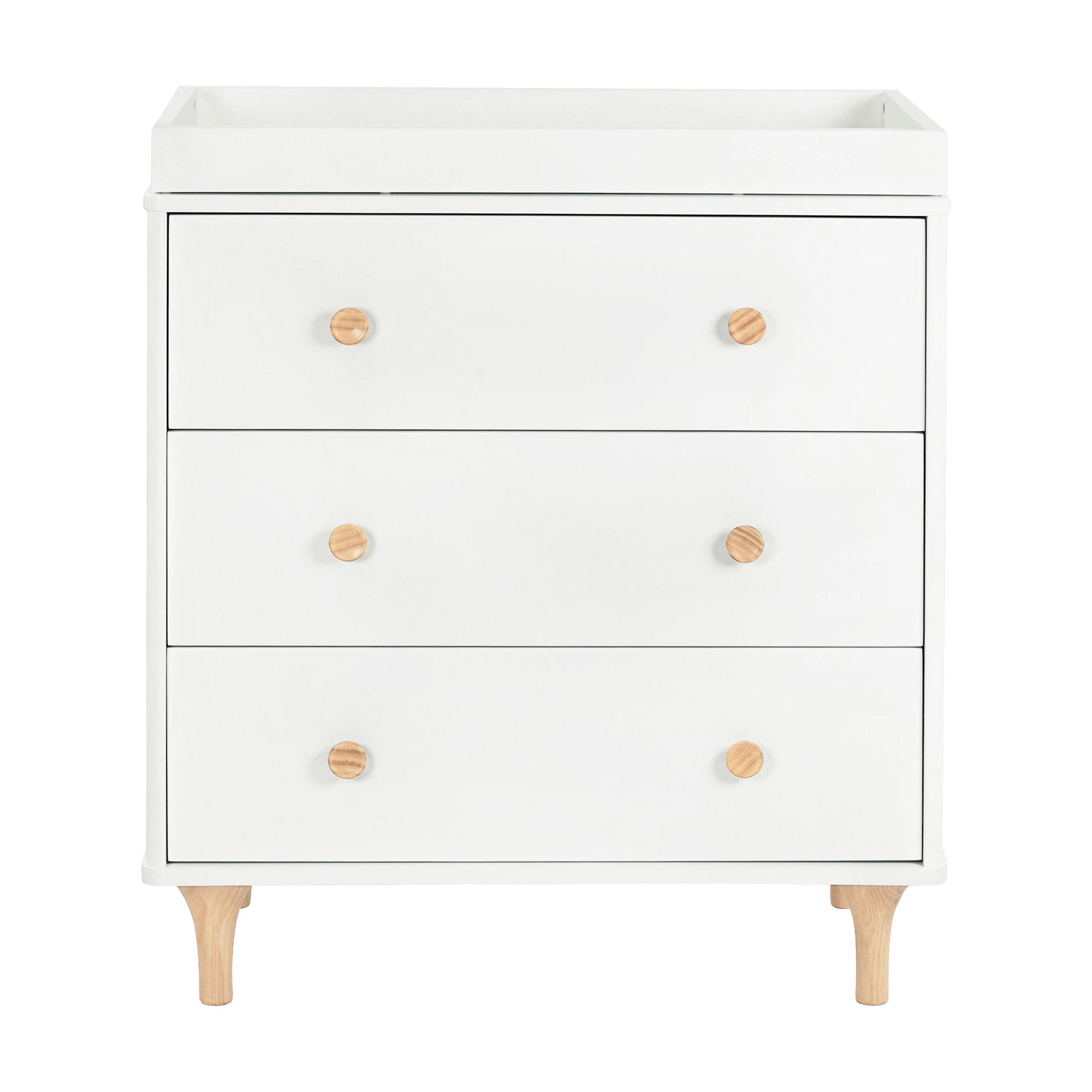 Lolly 3-Drawer Baby Changing Dresser with Removable Changing Tray - Nursery Storage Solution for Diapers, Clothes & Baby Essentials