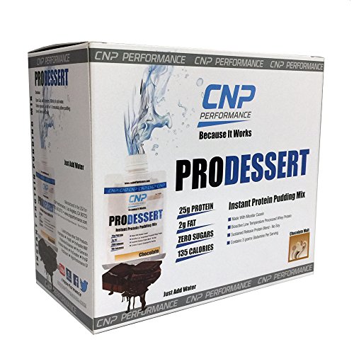 CNP Pro Dessert - Instant Protein Pudding Mix, Chocolate Flavor, 25g Protein per Serving, Zero Sugar, Low Carb, Keto-Friendly – Just Add Water, 10 Servings per Box – Perfect for Post-Workout Recovery & Healthy Snacking