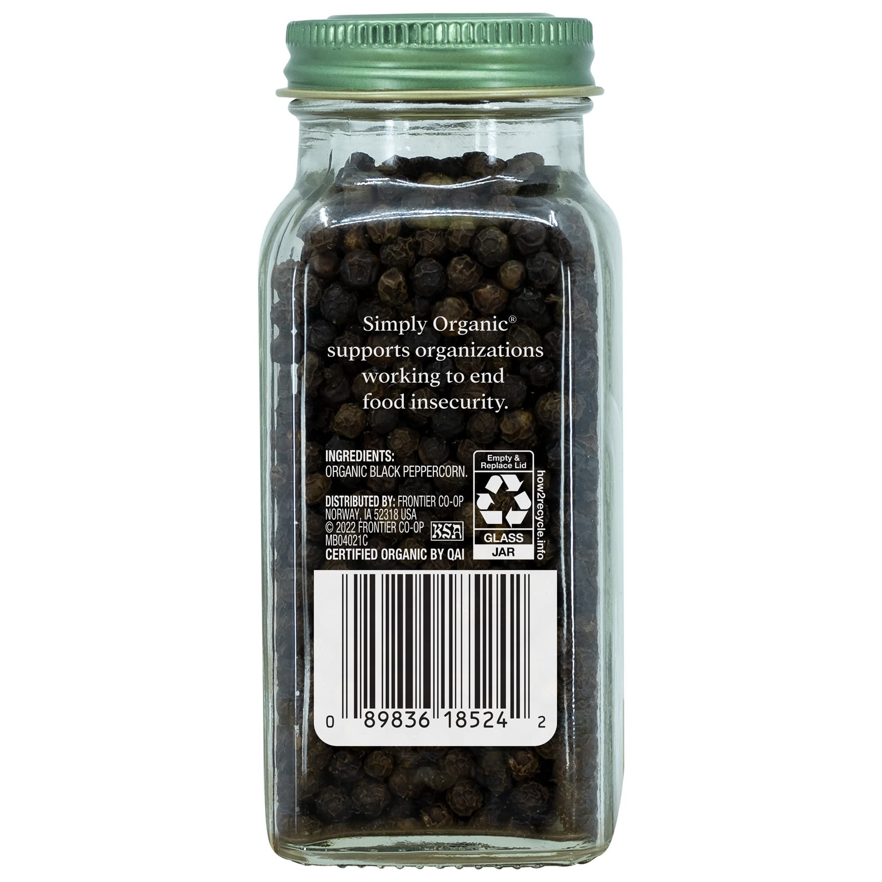 Organic Whole Black Peppercorns - USDA Certified, 2.65 oz (75g) | Premium Piper Nigrum L. Spice | Perfect for Grinding Fresh Pepper, Cooking & Seasoning Steaks, Salads & Soups