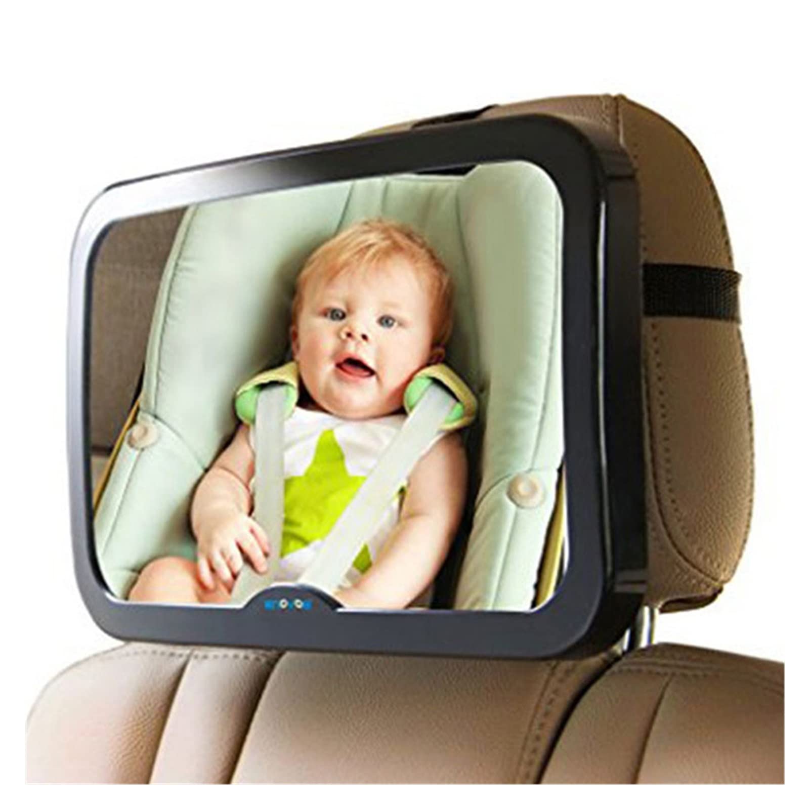 SHANG-JUN Adjustable Baby Car Mirror - Wide Rear Seat View Mirror for Infant & Toddler Safety, Headrest Mounted Car Seat Monitor - Perfect for Road Trips, Daily Commutes, and Keeping an Eye on Your Child While Driving
