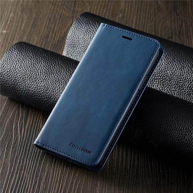 Premium Magnetic Leather Flip Wallet Case for Apple iPhone 11 - Luxury Anti-Scratch Business Phone Cover with Card Slots | Perfect for Office, Travel & Everyday Use