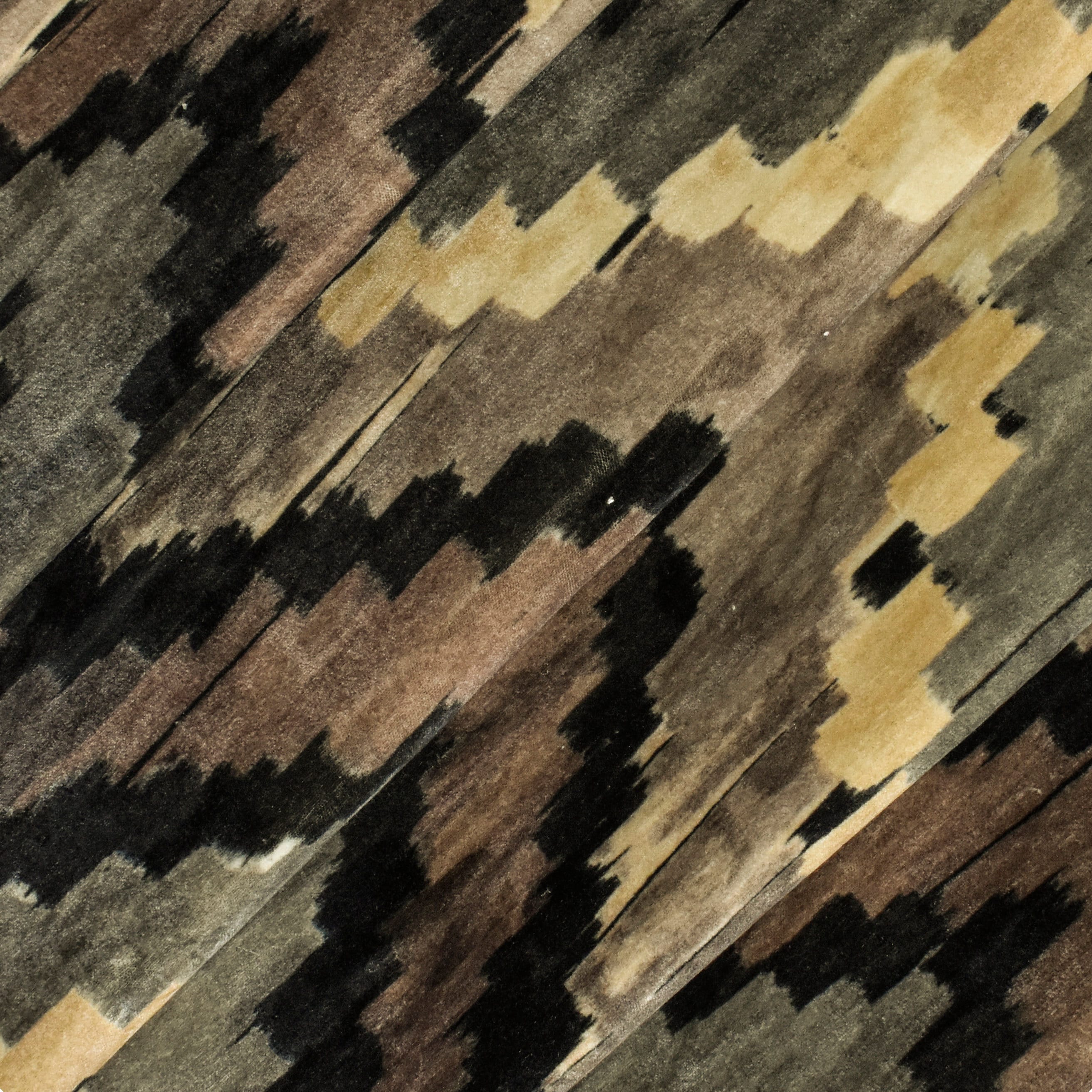 Luxury Beige & Brown Velvet Fabric by the Yard - Soft Upholstery Material for Sofas, Curtains & DIY Home Decor Projects