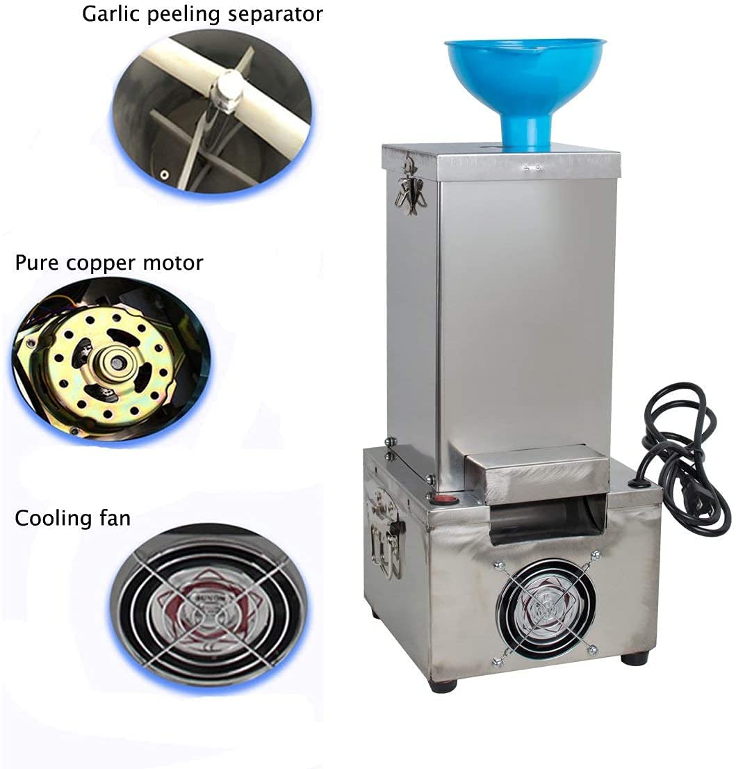 110V Commercial Garlic Peeler Machine - Automatic Electric Garlic Peeling Machine (20kg/h) for Restaurants, Kitchens & Food Processing