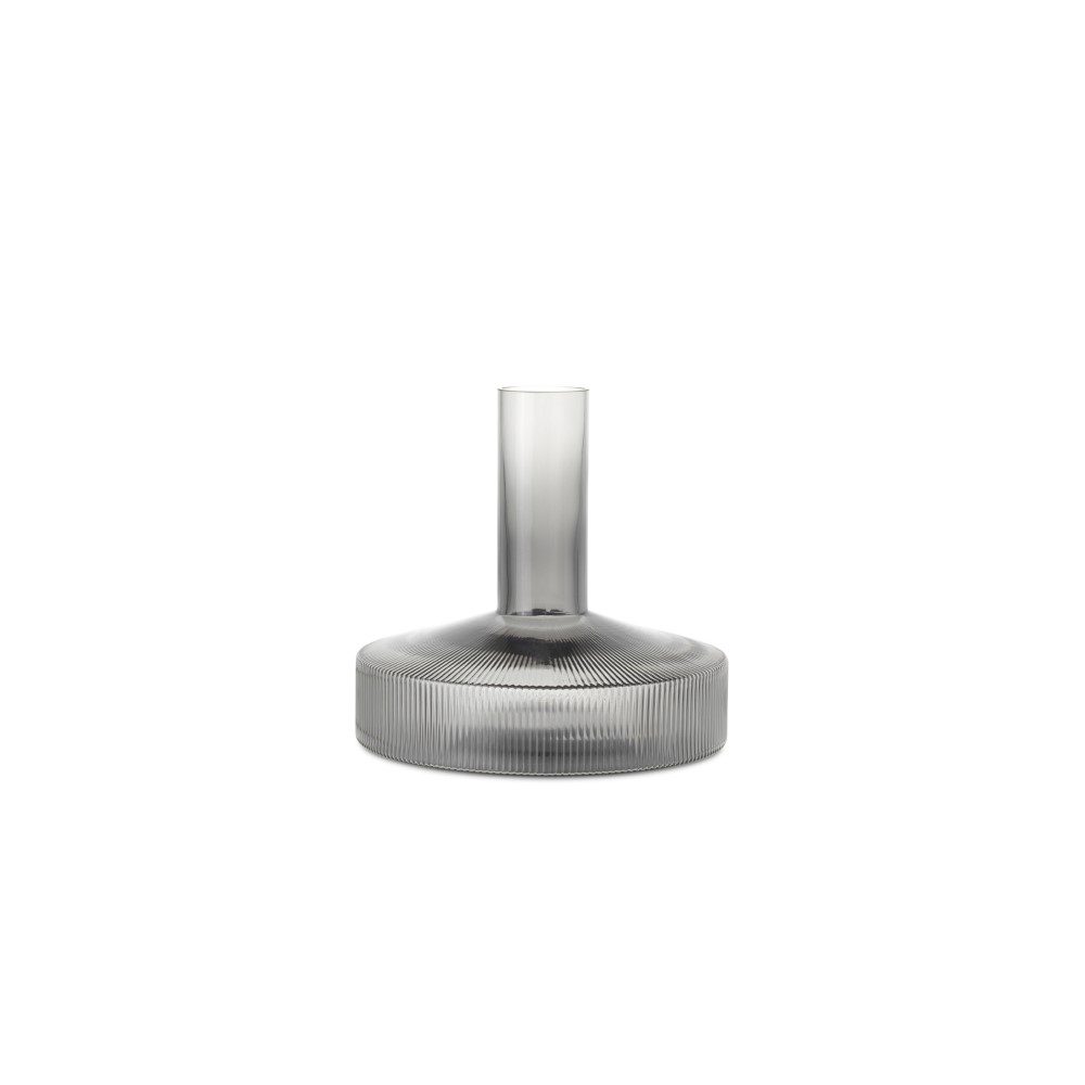 FERM LIVING Ripple Wine Carafe - Elegant Smoked Grey Glass Decanter for Wine Lovers | Perfect for Dinner Parties, Gifts & Home Bar Accessories