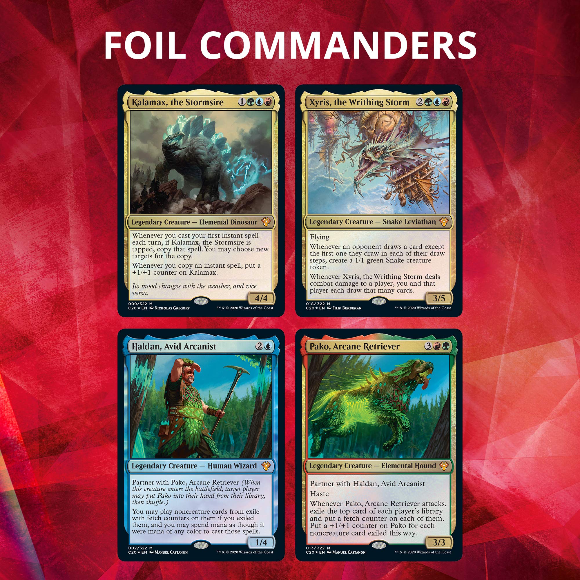 Magic: The Gathering Arcane Maelstrom Ikoria Commander Deck - 100 Card Deck with 4 Foil Legendary Creatures | Perfect for MTG Commander Games, Collectible Trading Card Game for Adults & Teens | Great Gift for Magic The Gathering Fans